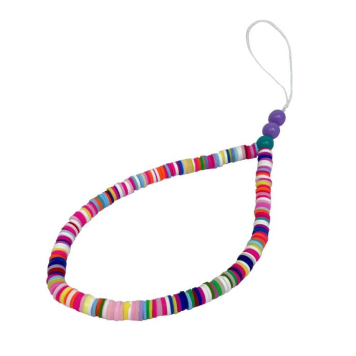 Cordón para móvil de abalorios - Arcoiris
