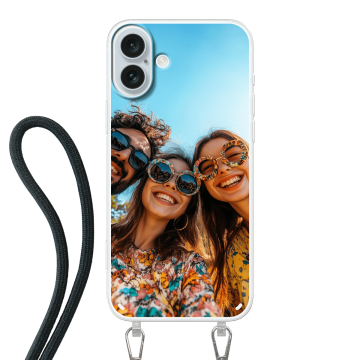iPhone 16 Plus - Funda Personalizada Rígida con Bordes Impresos (Cuerda)