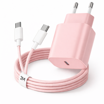 Cargador - Cargador Rápido USB-C 20W - Rosa