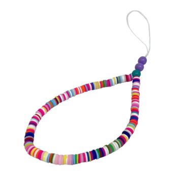 Cordón para móvil de abalorios - Arcoiris