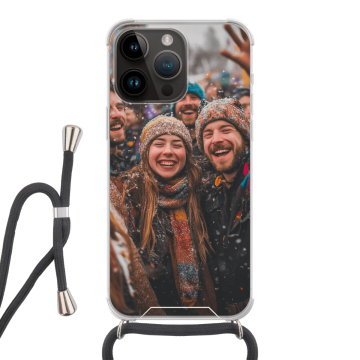 iPhone 14 Pro Max - Funda Personalizada Rígida con Bordes Impresos (crossbody)