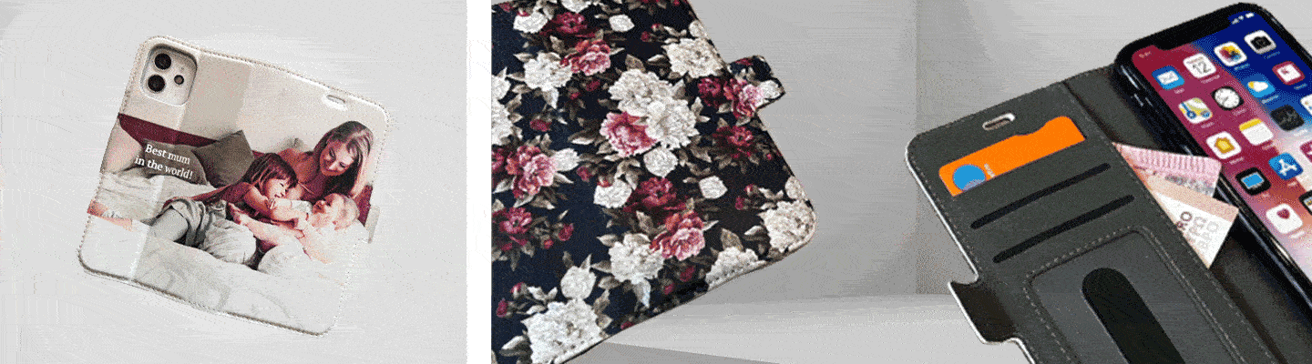 Funda tipo billetera (impresión total) personalizada